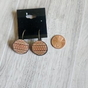 1986  Vintage  USA Stamp Navajo art earrings